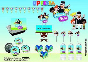Kit Festa Lembrancinha Mundo Bita 10 Pessoas -90 Pcs