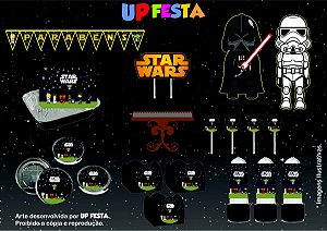 Kit Festa Lembrancinha Star Wars Kids 10 Pessoas -90 Pcs