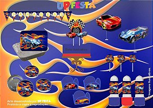 Kit Festa Lembrancinha Hotwheels 10 Pessoas -90 Pcs