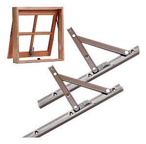 Braço Articulado para janela basculante de madeira 30cm (preço Par)