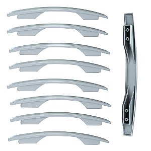 16 Puxador 128mm ou 160mm de gavetas armários porta de moveis de cozinha prata cinza 16 peças