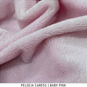 Pelúcia Caress Baby Pink Rosa tecido pelo Baixo, Macia e não Desfia