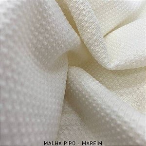 Malha Piquet Pipo Marfim tecido texturas para Roupas e Artigos de Bebê