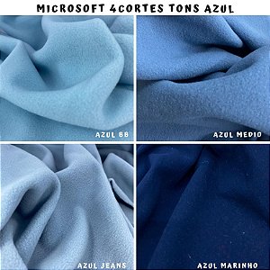 Microsoft tecido Hipoalérgico 4cortes tons Azul, Artesanato