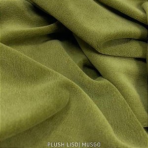 Plush Verde Musgo Endro tecido toque Aveludado e Leve Brilho