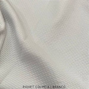 Piquet Colméia Branco tecido 100% Algodão