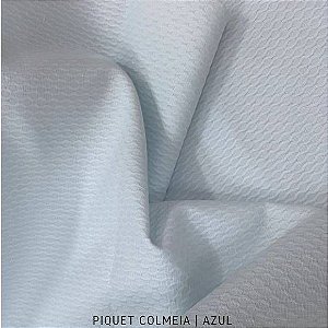 Piquet Colméia Azul tecido 100% Algodão 