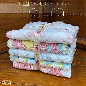 Kit Microfibra Fleece ou Pele de Carneirinho, Macio e Fofinho, 6Recortes
