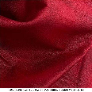 Tricoline Poerinha Vermelho tecido Cataguases 100%Algodão - 1,40Largura 