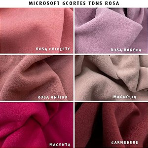 Microsoft tecido Hipoalérgico 6cortes Tons Rosa, Artesanato