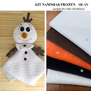 Kit Tecidos Gelo FRZ-OLAV tecidos Plush e Malha Quilt