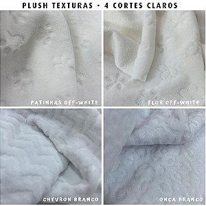 Plush Textura 4Cortes Claros tecido Aveludado e Macio - Medida 50x1,70m 