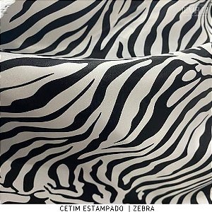 Cetim Zebra 100% Poliéster, Forros, Decorações - Medida 1metro x 1,50Largura