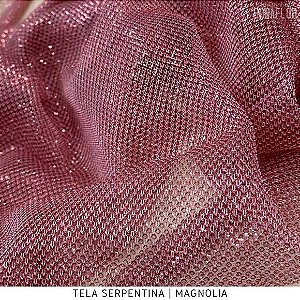 Microtule Tela Serpentina Magnólia tecido Brilho e Maleável para Fantasias e Decorações 50cmx1,40m