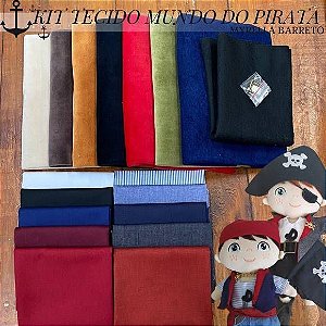 Kit Mundo do Pirata tecidos Plush e Tricolines por Myrella Barreto