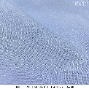 Tricoline Azul Fio Tinto Textura 100% Algodão 1,50Largura 