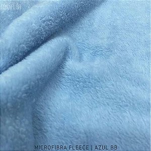 Microfibra Fleece Azul Bebê tecido Felpudo e Macio, aspecto de cobertinha 