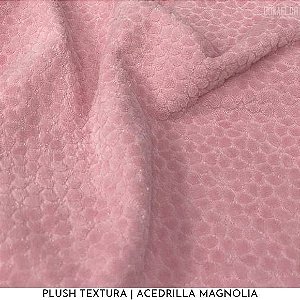 Plush Textura Flores Magnolia Acedrilla tecido Aveludado com Desenhos