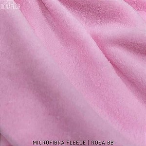 Microfibra Fleece Rosa tecido Felpudo e Macio, aspecto de cobertinha