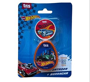 Apontador + Borracha - HOTWHEELS