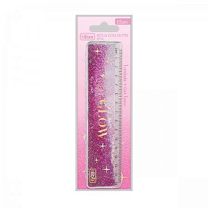 REGUA 15CM GLITTER - TILIBRA