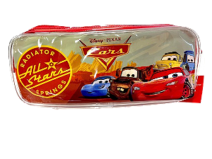 ESTOJO C/ ZÍPER CARROS TRANSPARENTE