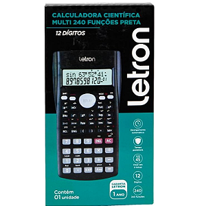 Calculadora Científica 240 Funções Preta Multi - Letron