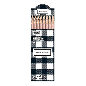 Lápis Preto Sextavado com Borracha N.2 West Village Rose