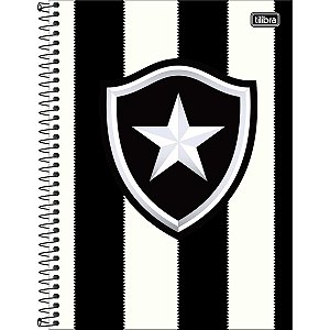 Caderno Universitário Capa Dura 10 Matérias Botafogo 160 Folhas