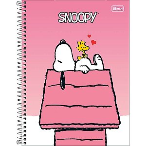 Caderno Espiral Capa Dura 10 Matérias Snoopy Fit 160 Folhas