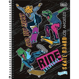 Caderno Espiral Capa Dura 10 Matérias Spice Masculino 160 Folhas - Sortido