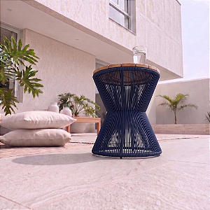 Mesa lateral Arami - Cor Azul Marinho