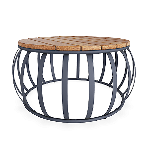 Mesa Centro Wood - Cor Grafite