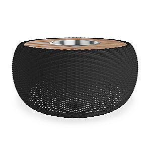 Mesa Centro Rope com Champanheira - Cor Preto