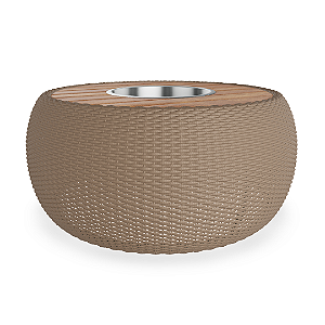 Mesa Centro Rope com Champanheira - Cor Fendi