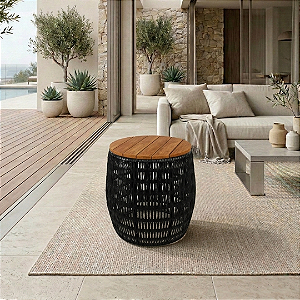 Mesa lateral Trançare - Cor Preto
