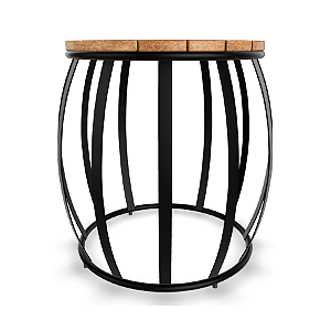 Mesa lateral Wood - Cor Preto