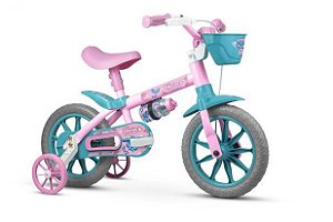 Bicicleta Nathor  Charm Infantil Aro 12 feminina- Vermelha/Amarelo