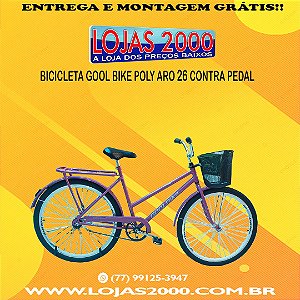 Bicicleta Gool Bike aro 26 feminina barra plus Contra pedal
