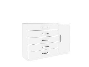 Comoda Tcil Verona 5 gavetas com sapateira- Branco