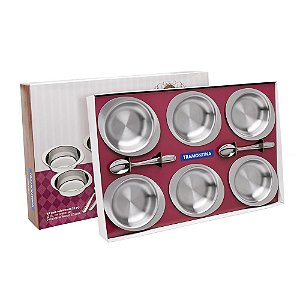 Kit para Cozinha 12 Peças com Jogo de Panelas Vermelho e Utensilios  Tramontina Turim