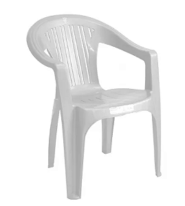 Cadeira Plastica Plastmaster Ana Bela com Braço - Branca