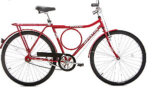 Bicicleta Houston Super Forte Freio varão aro 26- Vermelha