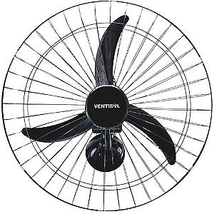 Ventilador Ventisol Oscilante Parede 60Cm Preta Bivolt