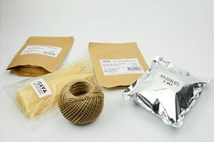 Kit Para Produção De Salame  (Tripa Reta Bovina - Tripa de Colágeno Grampeada - Barbante Encerado - Mix 2 Tipos de Salame)