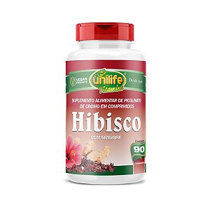 HIBISCO C/ GENGIBRE - 90 COMPRIMIDOS - UNILIFE