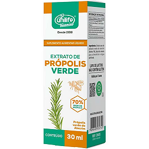 EXTRATO DE PRÓPOLIS VERDE - 30ML - UNILIFE