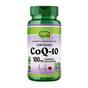 Coenzima CoQ-10 Ubiquinona 100 mg em cápsulas 400 mg - Unilife