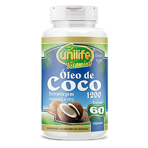 Óleo de Coco Extravirgem em cápsulas 1200 mg - Unilife
