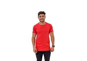 Camiseta Casual Masculina Vermelha Maori